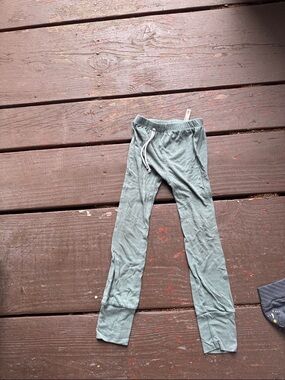 Kids Grey Knit Jogger Sweatpants with Drawstring